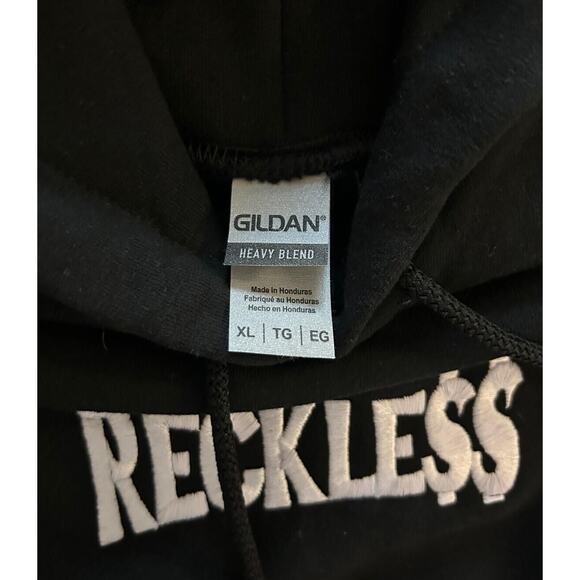 Reckless Men Hoodie Sweatshirt - X-Large - Heavy Blend - Picture 4 of 7